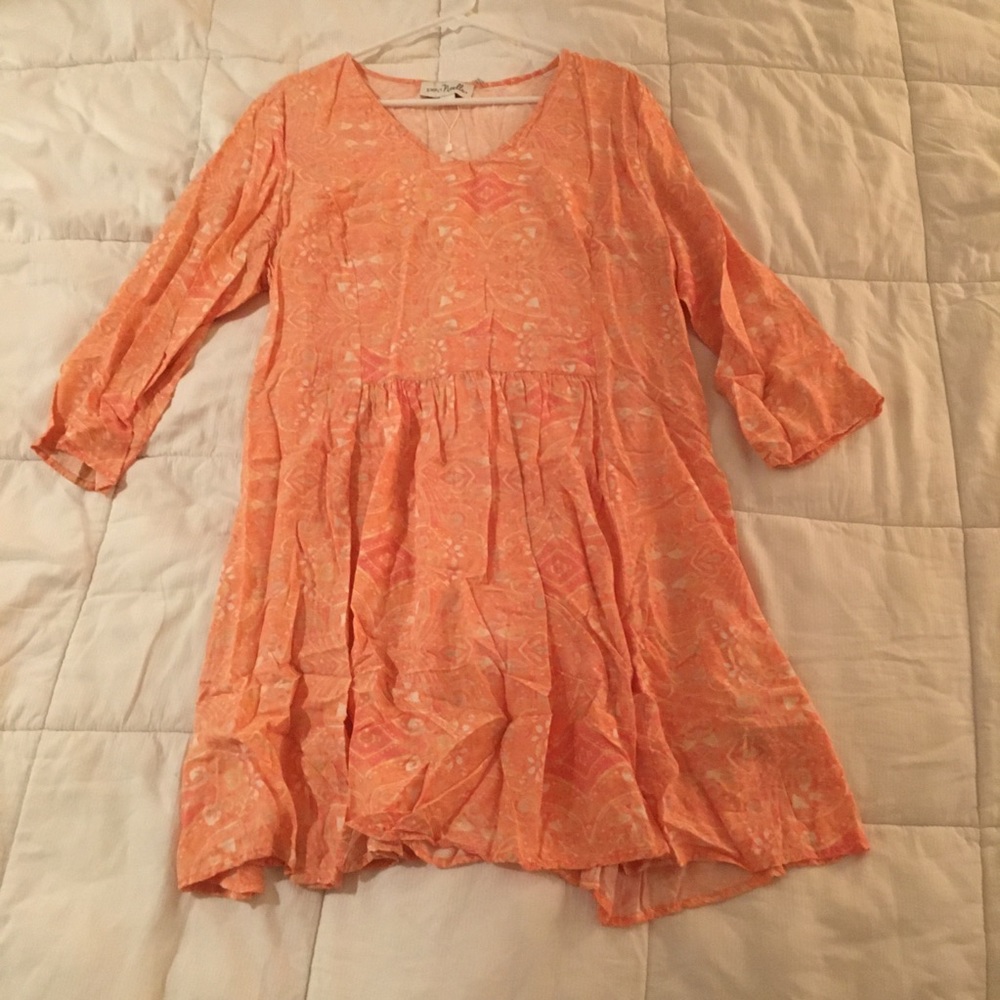 Simply Noelle Peach Slip Tunic Dress